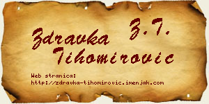 Zdravka Tihomirović vizit kartica